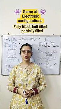 Electronic Configuration | partially filled | half filled | fully filled | vacant orbital |subshell