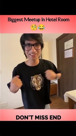 Biggest Meetup In Hotel Room 🧐😂 @souravjoshivlogs7028 #meetup #youtubers
