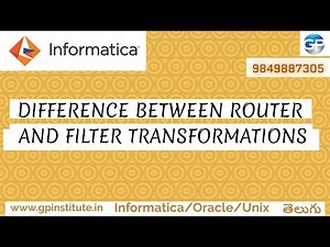 *INTERVIEW QUESTION* DIFFERENCE BETWEEN ROUTER AND FILTER TRANSFORMATIONS IN INFORMATICA SQL TELUGU