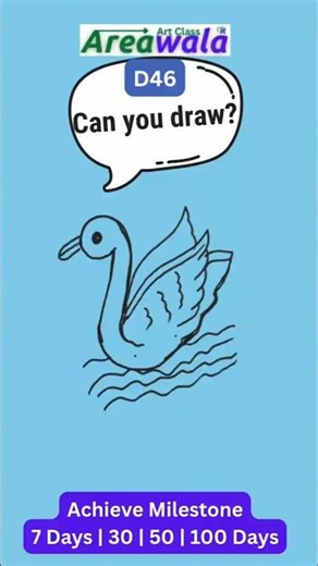 Can You Draw This Swan? D46 Easy & Fun Drawing Challenge for Beginners: Free Art Learning Series