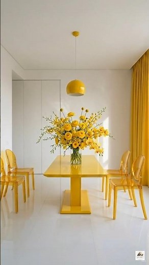 Luxury Yellow Dining Room Makeover | Stunning Interior Design Transformation 💛 #backtobeautiful