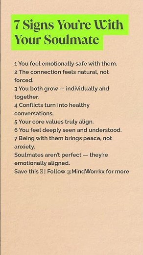 7 Signs You’re With Your Soulmate 💛✨