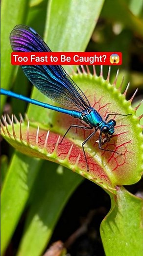 A Damselfly Lands on a Venus Flytrap… What Happens Next Is Unreal 😱🐉🌱