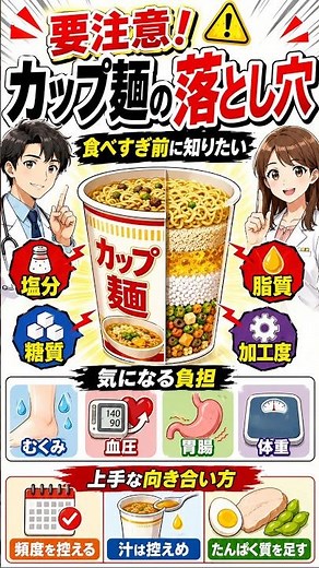 【手軽さの裏に潜むリスク！カップ麺が体に及ぼす影響と上手に食べるコツ】