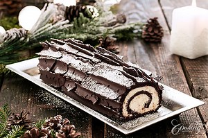 Chocolate Coconut Bûche de Noël (Yule Log) Recipe