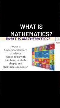 WHAT IS MATHEMATICS?