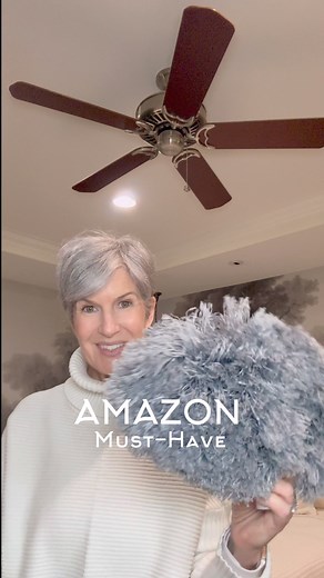 https://urlgeni.us/amzn/Ceilingfandusterfb ❤️This microfiber ceiling duster has a surprise! A hole in the middle perfectly shaped to fit around your ceiling fans! What? I know! No more dust flying around when you turn on your fan for the first time after a long cold winter! lol!😂 To be totally honest I never wanted to dust my ceiling fan because whenever I tried I just ended up dumping dust all over my bed below! So I kinda just gave up! This is a game changer! I was able to clean my whole fan,
