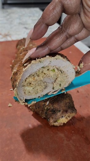 18K views · 76 reactions | Boudin Stuffed Pork Loin 1 lb pork loin ½ lb Boudin 4 oz. cream cheese ½-1 cup pepper jack cheese 2-3 scallions Cajun seasoning onion powder garlic powder cayenne black pepper parsley #boudin #pork #stuffed #christmasdinner | Ceddie's Kitchen: Seasoned with Love | Facebook