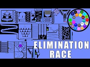 Amazing Elimination Marble Race With Colors in Algodoo \\ Marble Race King