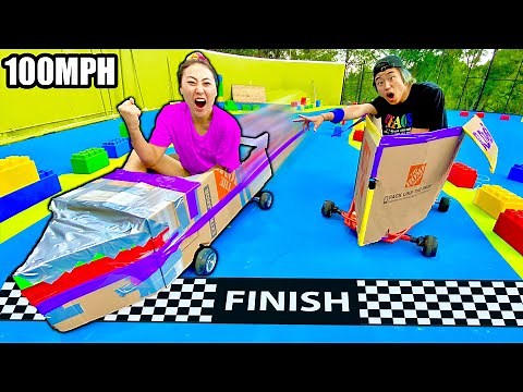 FASTEST BOX FORT CAR WINS!!