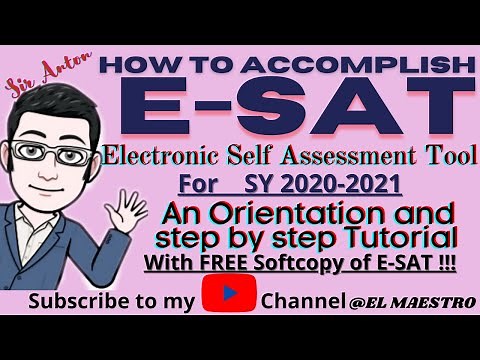 HOW TO ACCOMPLISH E-SAT 2020-2021 STEP BY STEP TUTORIAL WITH FREE ESAT TEMPLATE