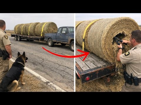 [Full Story] K9 Kept Barking at Hay Bales on Highway, Deputy Cut It Open and Turned Pale!