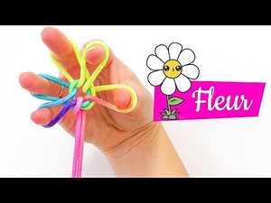 Fleur Pâquerette - jeu de ficelle - figure Français - Facile