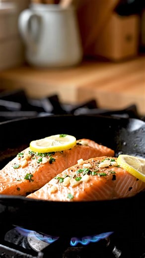 Baked Lemon Garlic Salmon Ingredients: - 🐟 Fresh salmon fillets - 🍋 Fresh lemon juice - 🍋 Lemon slices - 🧄 Minced garlic cloves - 🫒 Extra virgin olive oil - 🌿 Dried oregano - 🌿 Dried thyme - 🌶️ Paprika - 🧂 Sea salt - ⚫ Ground black pepper - 🌿 Fresh parsley, finely chopped Directions: - Preheat the oven to 400°F (200°C) and lightly grease a baking dish with olive oil. - Arrange the salmon fillets in the dish, skin-side down. - In a small bowl, whisk together olive oil, lemon juice, minc