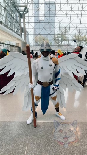 CONS AND COSPLAY on Instagram: "Angemon (Digimon) Cosplay #anime #digimon #manga #cosplay #nyc Cosplayer: @arcticjaytto101 Event: @newyorkcomiccon Video: @mattygtm Publisher: @consandcosplay"