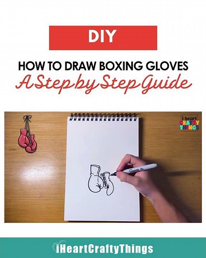 🥊 How to Draw BOXING GLOVES – Step-by-Step Sports Art Tutorial! 🎨 #howtodraw #drawingtutorial