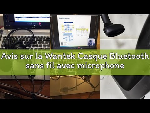 Avis sur la Wantek Casque Bluetooth sans fil avec microphone pour PC, casque d'ordinateur V5.2 avec