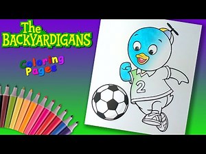 The Backyardigans Coloring Book For Kids. Penguin Pablo Plays Football Coloring Pages