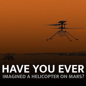 The origin of the word helicopter comes from greek where helix means spiral, and pteron means wings? Have you ever imagined a helixpteron on Mars?! | The Brain Maze