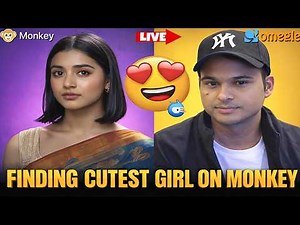 Finding Cute Girl On Omegle Part 7 Ft. Monkey | #omeglelive #shortslive #shortsfeed #omegle #monkey