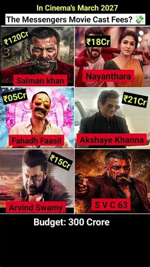 The Messengers (SVC63 ) Movie cast fees? 💸 || #salmankhan #nayanthara #akshayekhanna