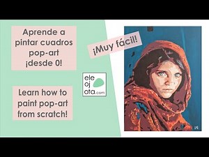 Cómo pintar cuadros pop art desde cero, sin saber dibujo ni pintura. ¡Es como pintar por números!