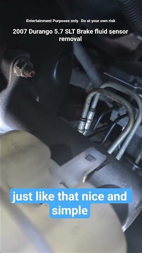 Dodge Durango brake fluid sensor removal