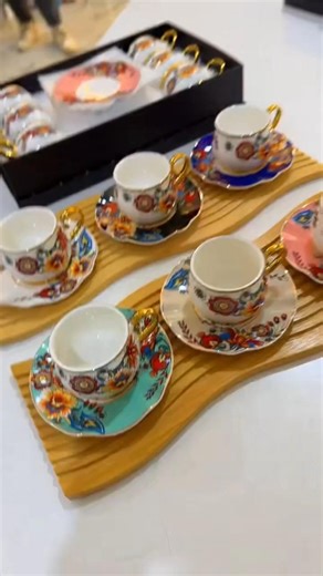 model crockery with luxury designer stylish kitchenware dining table tea set ☕