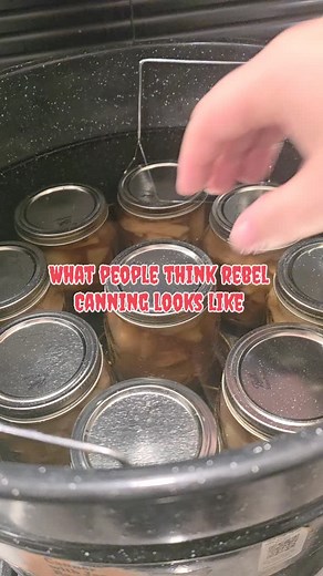 Im all rough and tough till I have to use a pressure cooker. I rather rebel can all day, this method has worked for generations! #rebel #rebelcanning #canning #reputation #livelife | Danielle Beccari