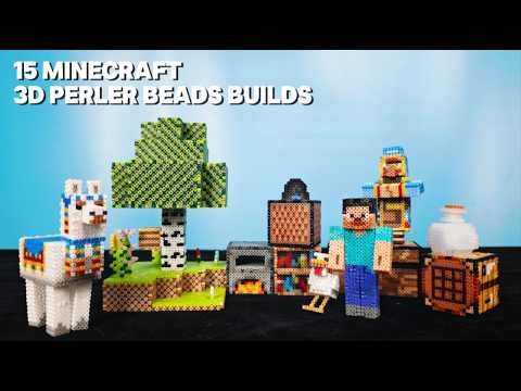 15 Minecraft 3D Perler Beads Builds | Ultimate DIY Pixel Art Craft Compilation