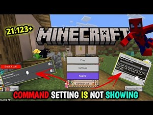 MINECRAFT command setting is not showing in version 1.21.123+🥺 || 2 BEST SETTING FOR MINECRAFT 👌||