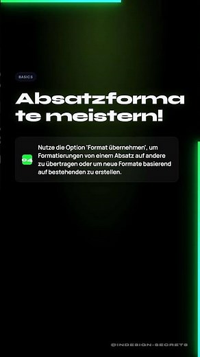 InDesign: Absatzformate für Perfektion