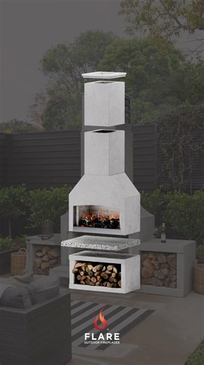 Think an outdoor fireplace has to be one-size-fits-all? Think again…The Flare Outdoor Fireplace is completely modular, helping you create the perfect setup for your space! 🔥 Everything’s modular, from the body style to the number of wood boxes, even chimney extensions. You choose the look, and we’ll bring it to life. Explore all the options on our website and start building your dream setup today! . . . #outdoorfireplace #cookingwithfire #landscaping #outdoorkitchen #outdoorliving #outdoorlivin
