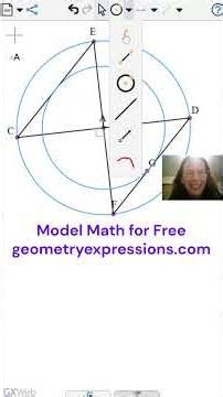 Areas Inside a Circle Shown with the Free GXWeb #maths #geometry #math