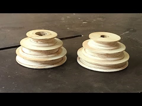 HOW TO MAKE WOODEN STEPPED PULLEYS