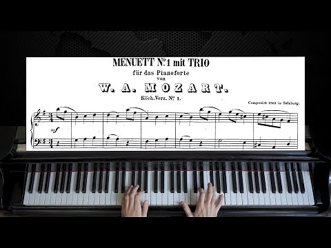 Mozart - Minuet No.1 KV 1 | Piano Tutorial