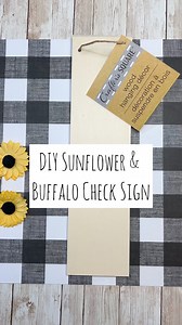 26K views · 266 reactions | Dollar Tree Sunflower and Buffalo Check Sign. #sunflowers #diy #buffalocheck #dollartree #farmhousedecor #diyfarmhouse | Creating Through Chaos | Facebook