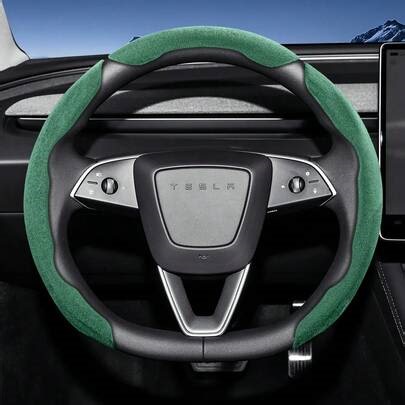 For Tesla Alcantara Suede Steering Wheel Cover New Sporty Design Segmented Non-Slip Quick Install Ultra-Thin Suitable For Model S/Model 3/Model Y/Model X/Model Y L Black Brown Mocha Brown Orange Red Green | SHEIN