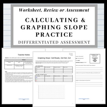 Graphing Slope: Practice Using a Line Graph & Understanding Variables Worksheet