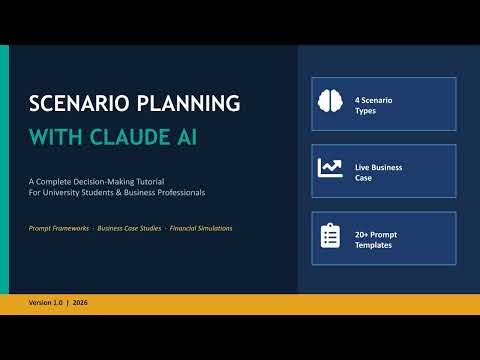 SCENARIO PLANNING WITH CLAUDE AI --- A Complete Decision-Making Tutorial