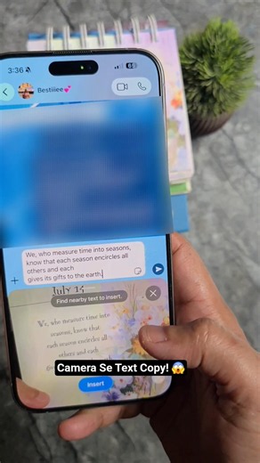 iPhone ka Scan Text feature use karke kisi bhi paper ya book ka text seconds mein copy kar sakte ho!
