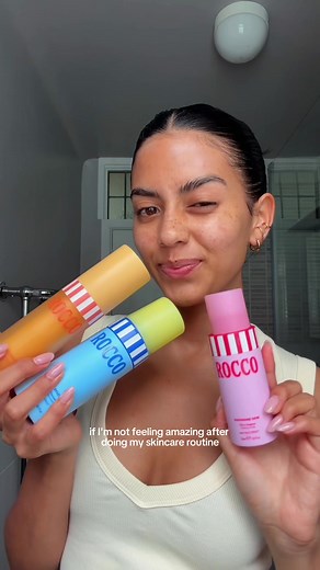 Rocco skincare routine: Soft Reset Cleanser & Cloud Bounce Moisturizer