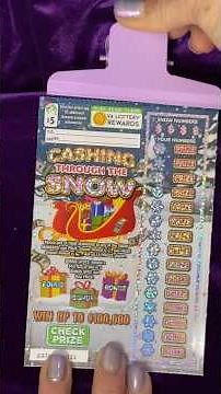 Scratching❄️Cashing through the Snow❄️from VA Lottery! Relaxing ASMR scratching sounds throughout!