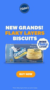 1.1M views · 17 reactions | Sooo flaky! Dinner tastes best with New Grands! Flaky Layers Biscuits. *More flaky layers compared to our prior recipe. | Pillsbury | Facebook