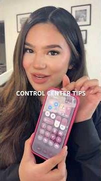 Control center tips 101! 👩🏻‍💻