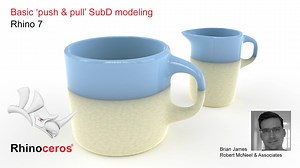 Basic 'push & pull' SubD modeling in Rhino 7