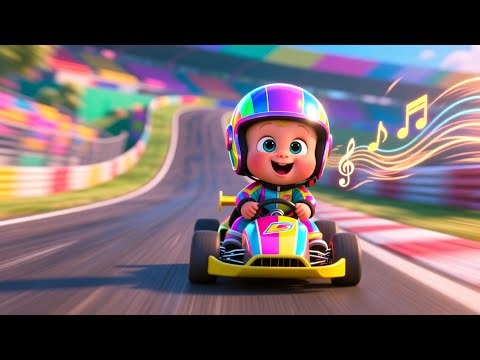 Race Car Track With Baby 🏎️🎶 Fun Racing Song | Learn Cars & Speed for Kids
