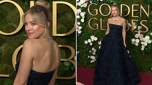 Kate Hudson turns heads in navy ballgown at 2025 Golden Globes