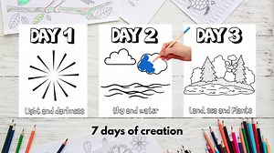 7 Days of Creation Coloring Pages: Bible Printable for Kids (PDF Download) - Etsy Canada