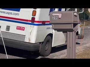 Getting the mail from USPS Mail Truck 8215040